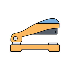 Stapler lineal color line icon with white background vector stock illustration