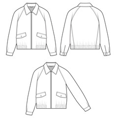Work jacket mockup template clothing vector design