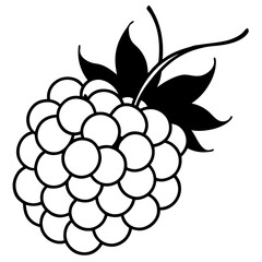 Elegant Wineberry Art in Vector Style