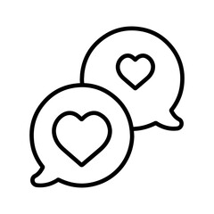 Love Chat Vector Icon