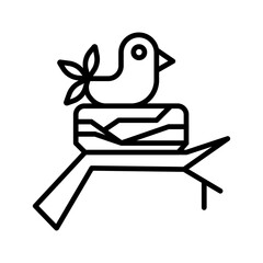 Bird Nest Vector Icon