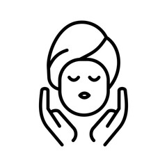 Obraz premium Scalp Massage Vector Icon