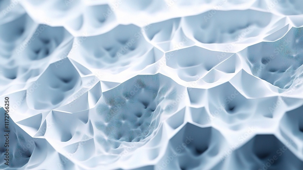 Poster abstract white polygon texture with dimensional depth and detail