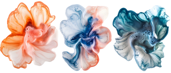 Abstract Fluid Ink Blot Patterns