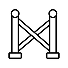 Crime Scene Tape Vector Icon