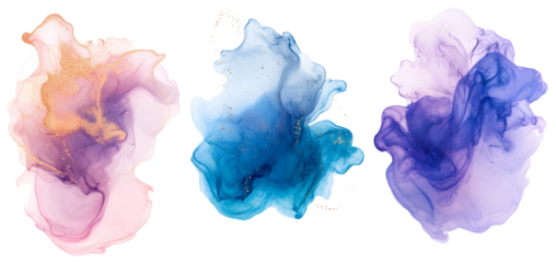 Abstract Fluid Ink Blot Patterns