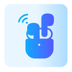 Earbuds gradient icon