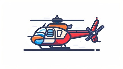 Fototapeta premium helicopter icon white background vector image