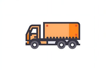 lorry icon white background vector image