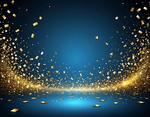Golden Confetti Celebration Sparkling Background