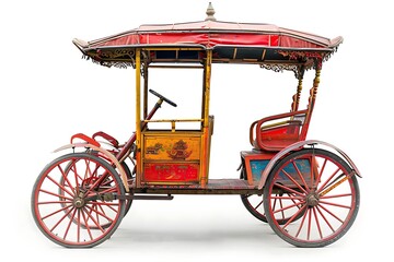 rickshaw icon white background vector image