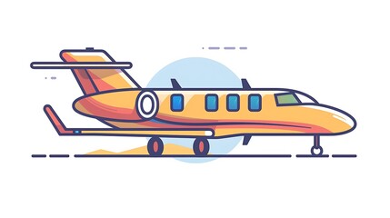 private jet icon white background vector