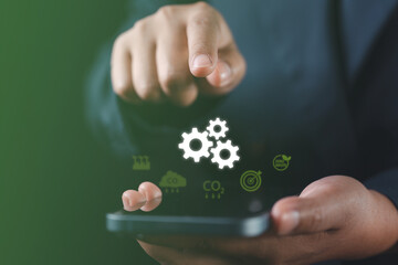 sustainable resource use, waste reduction, and eco-friendly production, emphasizing efficient strategies to balance business goals with environmental sustainability.