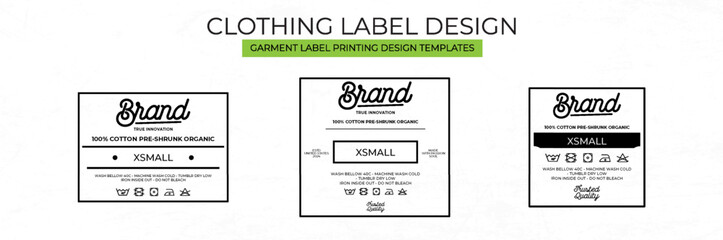 Clothing Label tag Templates Featuring Various style and Design