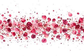 Watercolor Pink & Red Splashes Abstract - Abstract art
