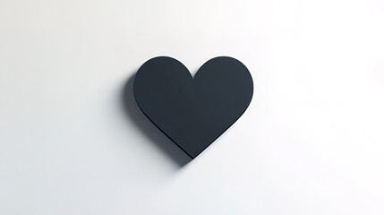 bold black heart icon with clean lines and modern design