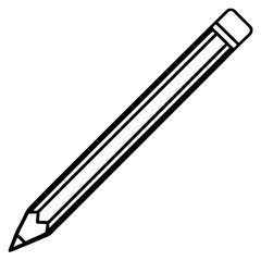 Minimalist Pencil Line Art Vector Design