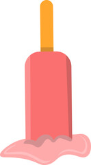 Decorative Element Dropped Ice Cream Illustration For Templet Design