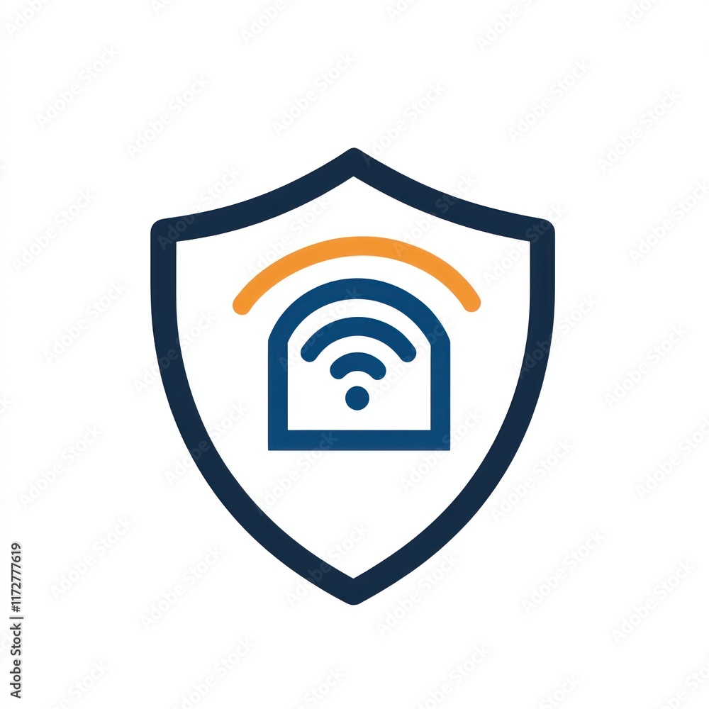 Poster secure wireless network protected by shield