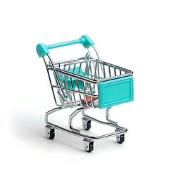 shopping cart icon simple white background vector