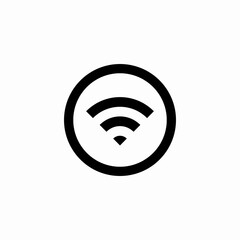 wireless internet connection icon vector sign