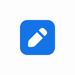 Edit pencil writing tool icon vector sign