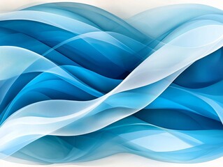 Obraz premium Abstract Blue and White Wave Background Elegant Swirling Design Modern Art Texture