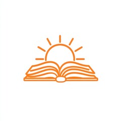 Open Book Illuminated By A Rising Sun