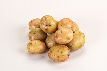 Raw fresh young baby potato