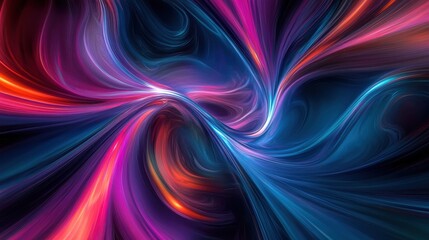 Fototapeta premium Swirling colors create a vibrant abstract pattern in a dynamic composition filled with energy