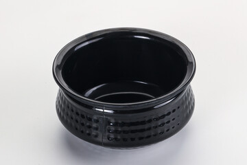 Indian metallic empty clean bowl isolated