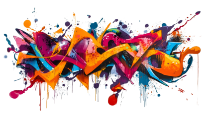 Bold Abstract Graffiti Splatter