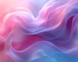 Fototapeta premium Abstract pastel pink and blue flowing fabric.