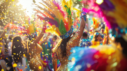 Fototapeta premium Vibrant Carnival Street Parade