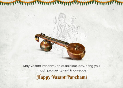 Maa saraswati vina, Happy vasant or basant panchami