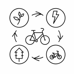 Eco-friendly icon and  renewable energy  visual symbols for environmental sustainability.