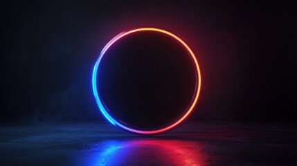 Colorful abstract swirl design depicting dynamic motion and energy in a dark background