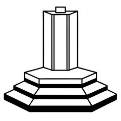 Minimalist Podium Line Art Design