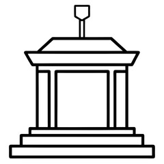 Minimalist Podium Line Art Design