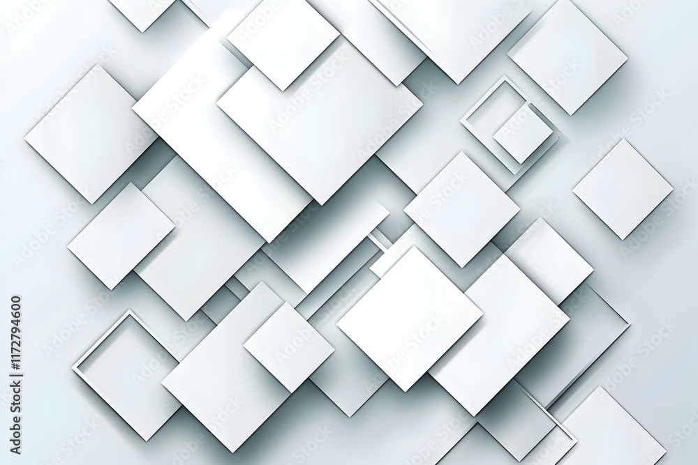 Poster abstract grayscale background with overlapping squares, creating a modern and geometric design. idea