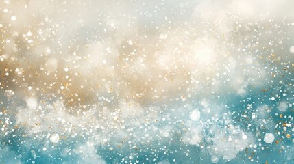 Glowing Snowfall Effect with Shimmering Particles in Ethereal Atmosphere