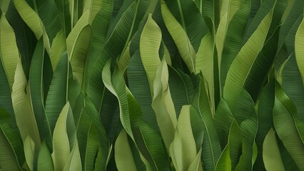 Obraz premium Lush Banana Leaf Texture Background