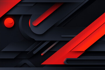 Modern tech-themed background in black and red colors