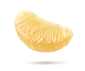 Pomelo pulp isolated on white background. Clipping path.