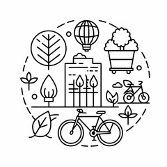 Environmental sustainability symbol icon with green investment and  eco-friendly visuals.