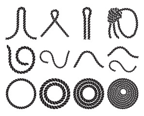 Rope icon  collection on white background