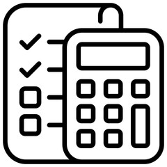 calculator icon line