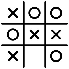 tic tac toe icon line