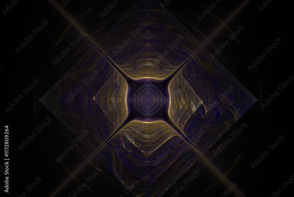 Poster computer generated fractal pattern and shape