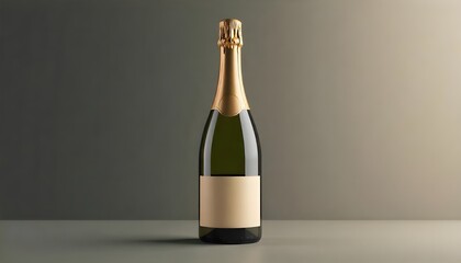 Champagne bottle design mockup